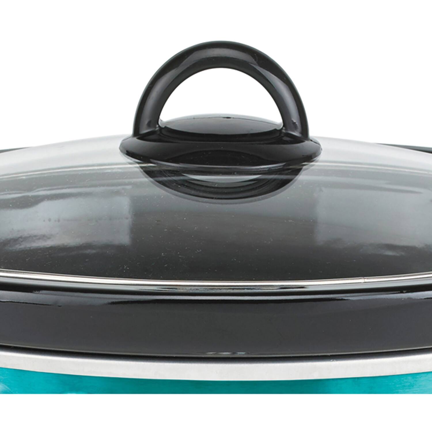 Back. Brentwood - Brentwood Scallop Pattern 4.5 Quart Slow Cooker in Blue - Blue.