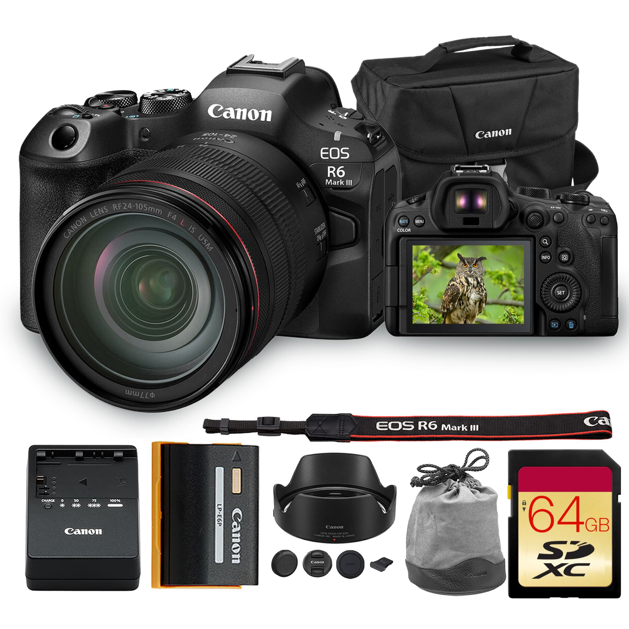Canon - EOS R6 Mark III Mirrorless Camera RF 24-105mm f/4L Bundle price history on PriceWatchPro