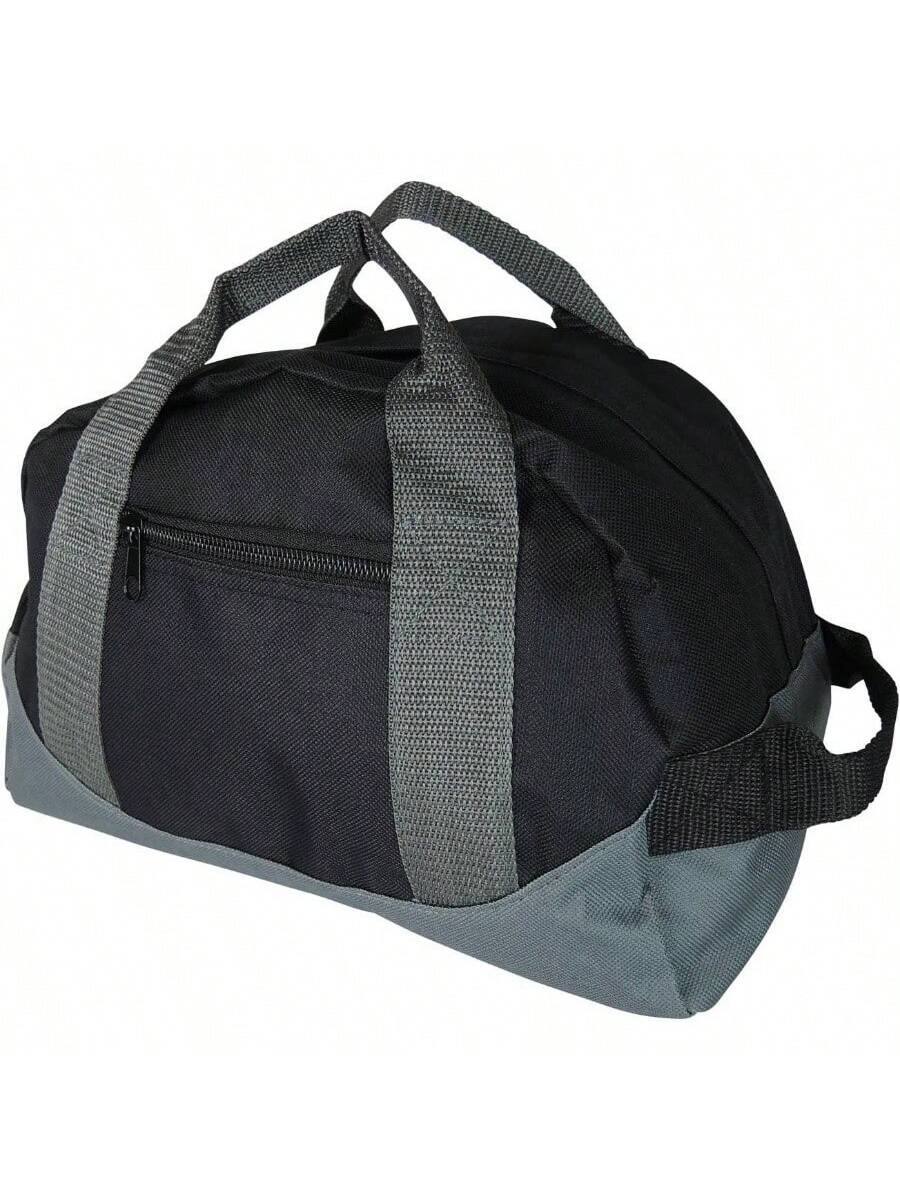 Left. Live At Space - 12 Two Tone Duffle Bag - Black Gray.