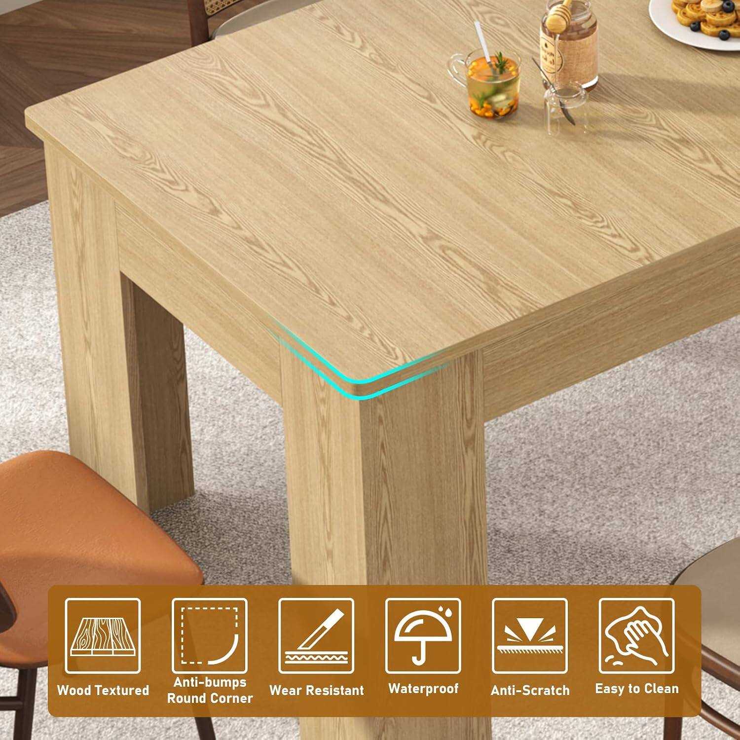 Anti-bumps Waterproof Easy to Clean Wood Textured Wear Resistant Anti-Scratch Round Corner