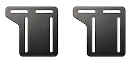 Kings Brand Furniture - Set of 2 Bed Modification Plates for Queen to Full - Black