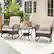Alt View 1. Costway - 3 PCS Patio Rocker Set Outdoor Wicker Rocking Chairs with Double-Layer Coffee Table - Mix Brown + Beige.