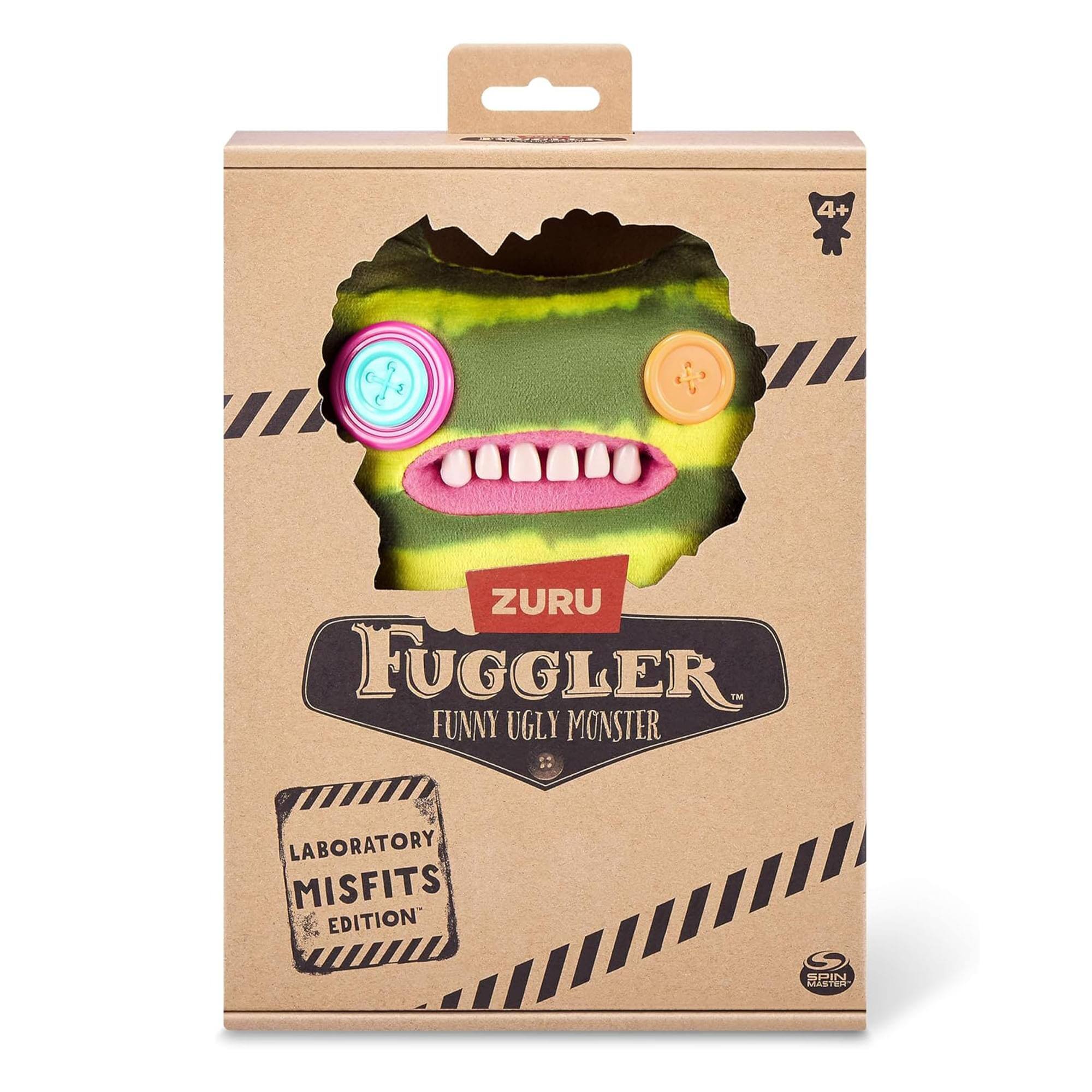4+  
ZURU  
FUGGLER  
FUNNY UGLY MONSTER  
LABORATORY MISFITS EDITION