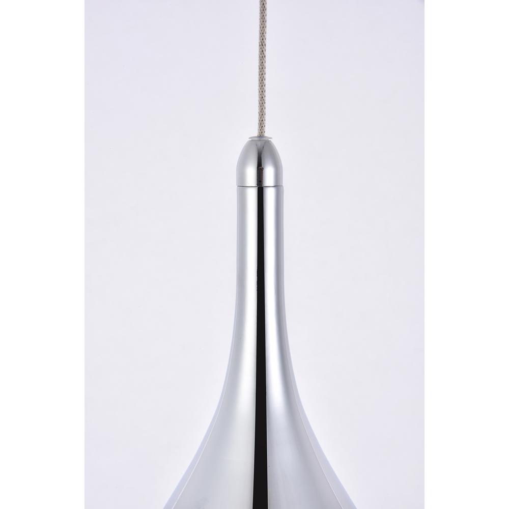 Alt View 3. Elegant Lighting - Amherst Collection LED 1-light pendant 5 in x 9in chrome finish - Chrome.