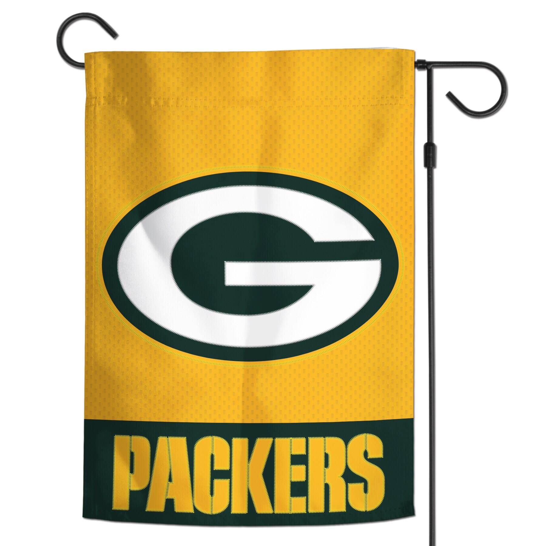 Alt View 1. WinCraft - Green Bay Packers 12" x 18" Applique Garden Flag - Multicolor.