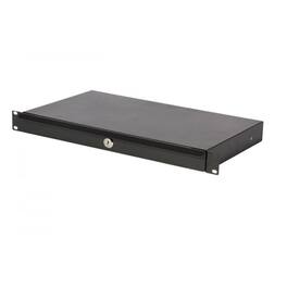 On Stage Stands - OnStage RDLS1000 1U Locking Rack Drawer, Shallow (RDLS 1000) - Black
