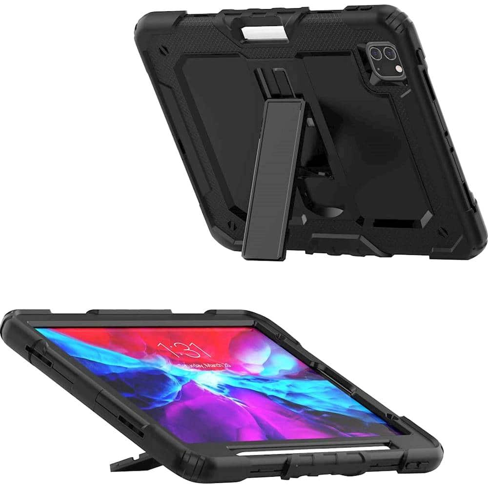 Alt View 14. SaharaCase - Protection Hand Strap Case for Apple iPad Pro 12.9 (4th, 5th, and 6th Gen 2020-2022) - Black.