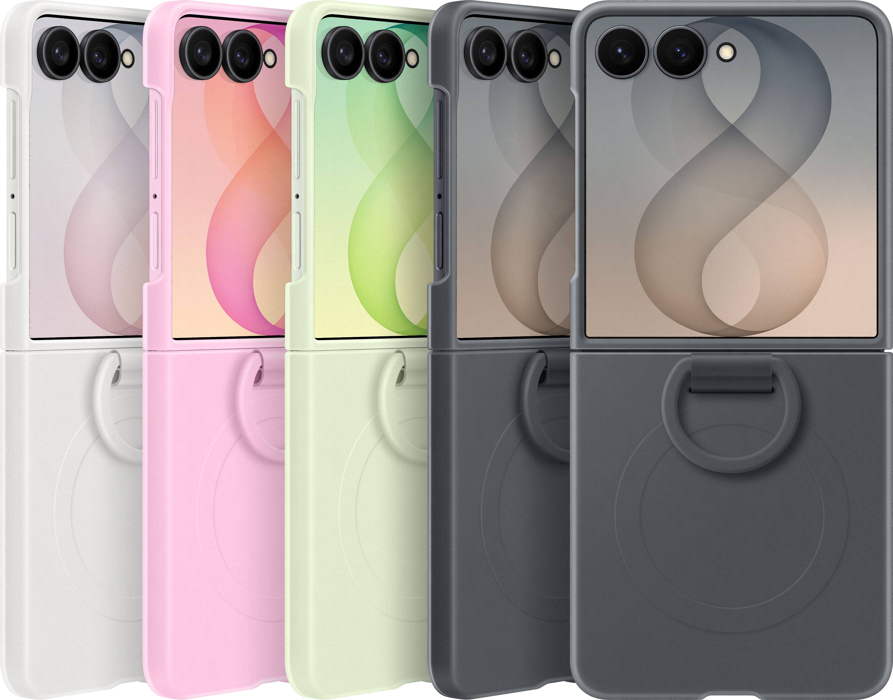 Alt View 5. Samsung - Galaxy Z Flip8 Silicone Ring Magnet Case - Graphite.