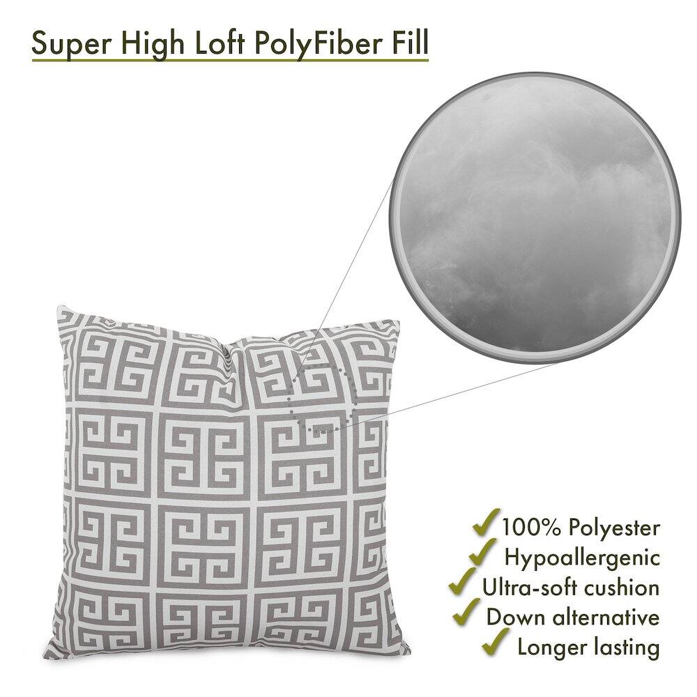 Super High Loft PolyFiber Fill

- 100% Polyester
- Hypoallergenic
- Ultra-soft cushion
- Down alternative
- Longer lasting