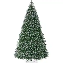Best Choice Products - Artificial Frosted Christmas Tree, 6ft Premium Unlit Spruce Design, Dense Branches - Green Spruce - Frosted Green Spruce