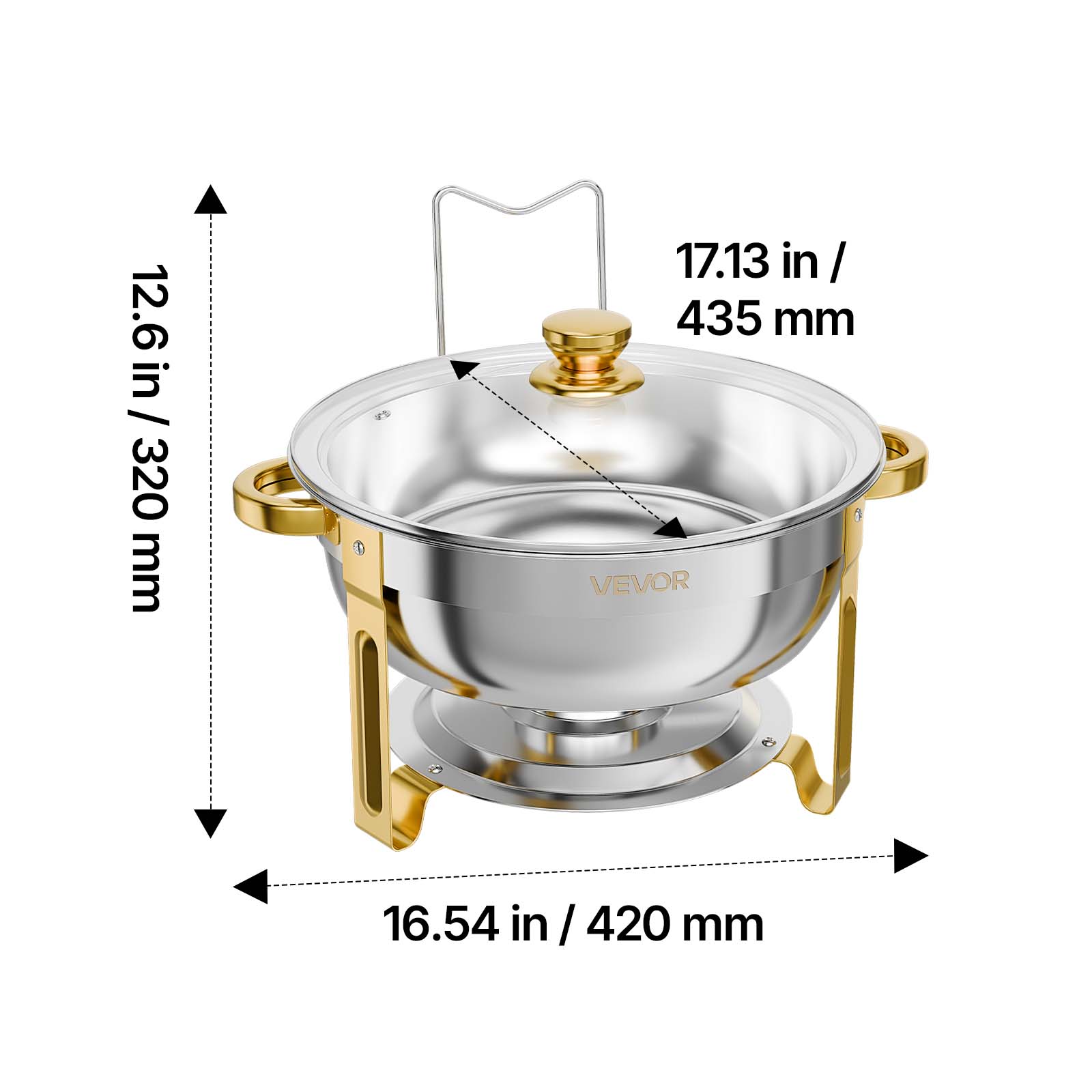 12.6 in / 320 mm  
17.13 in / 435 mm  
16.54 in / 420 mm