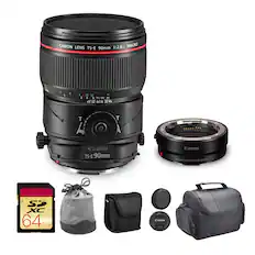 CANON LENS 1:2.8L L MACRO TS-E 90mm 460 1 1 4 2 to 20 ft 3 8 m 4532 arla 3245 T T P.OES Caon TS-E 90mm Canon MOUNT 201-13 R ADAPTER Sp XC 64 GB Ce Canon