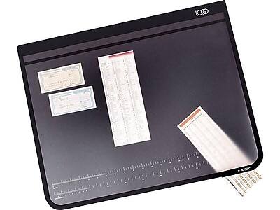 Alt View 2. Artistic -  Logo Pad Anti-Slip Rubber Desk Pad, 31" x 20", Black/Clear  - Black/clear.