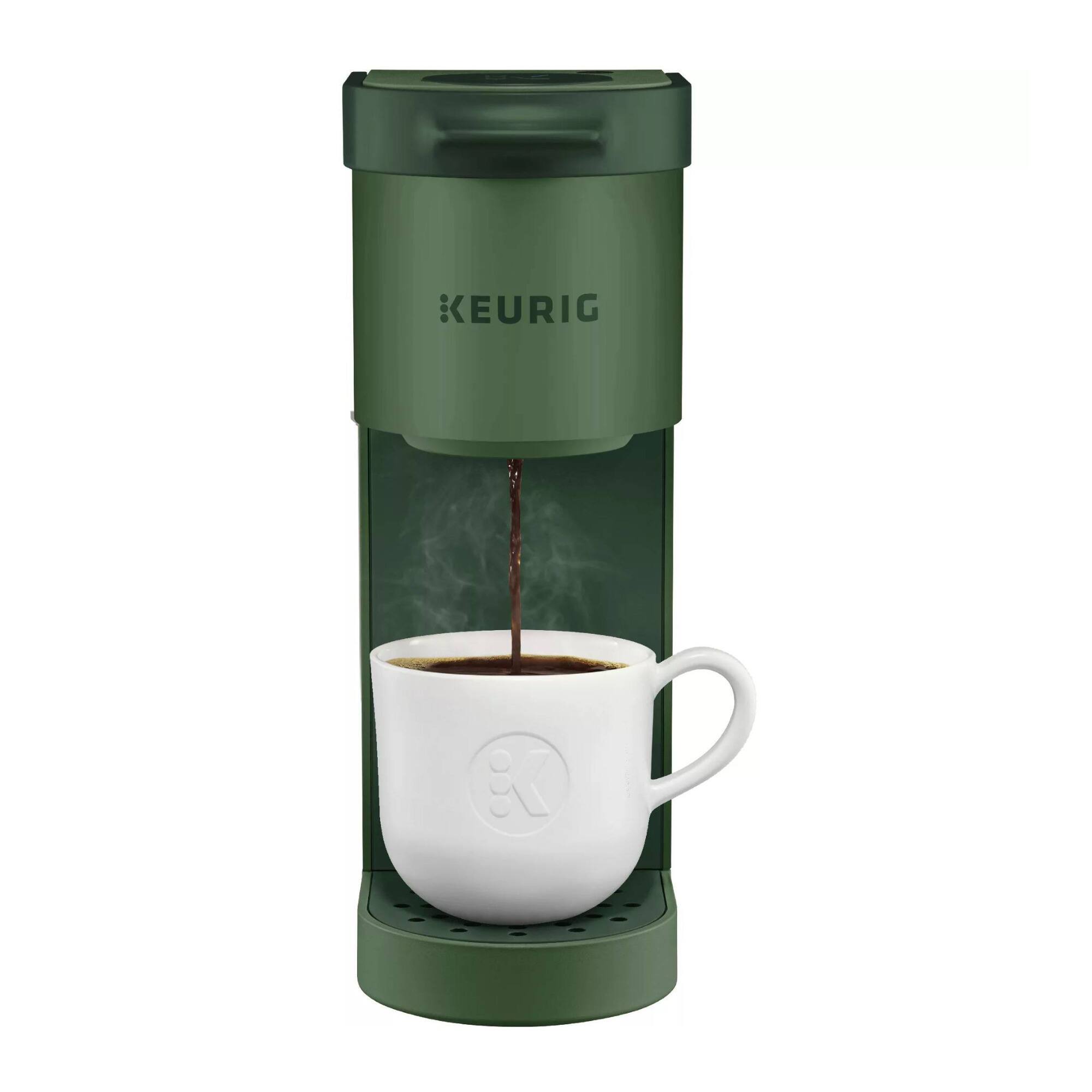 Angle. Keurig - Keurig K-Mini Single Serve K-Cup Pod Coffee Maker (Evergreen) - Green.