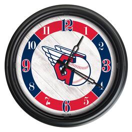 Holland Bar Stool Co. - Cleveland Guardians Indoor/Outdoor LED Wall Clock - Multicolor