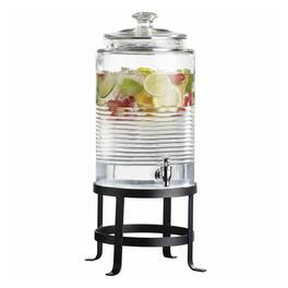 Style Setter - Breton Glass Beverage Dispenser 1.9 Gal - Clear
