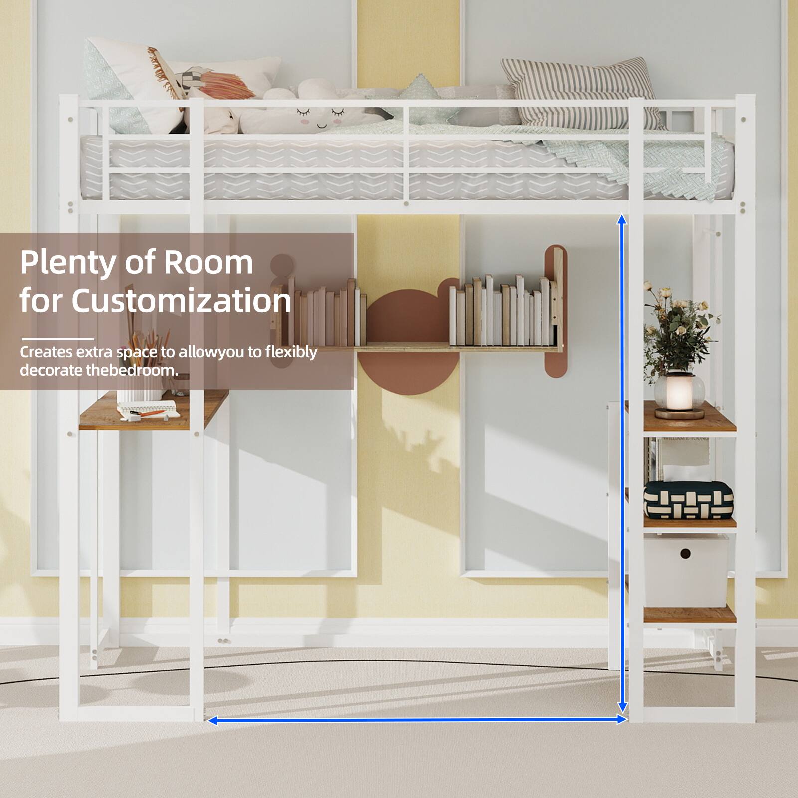 Plenty of Room for Customization  
Creates extra space to allow you to flexibly decorate the bedroom.
