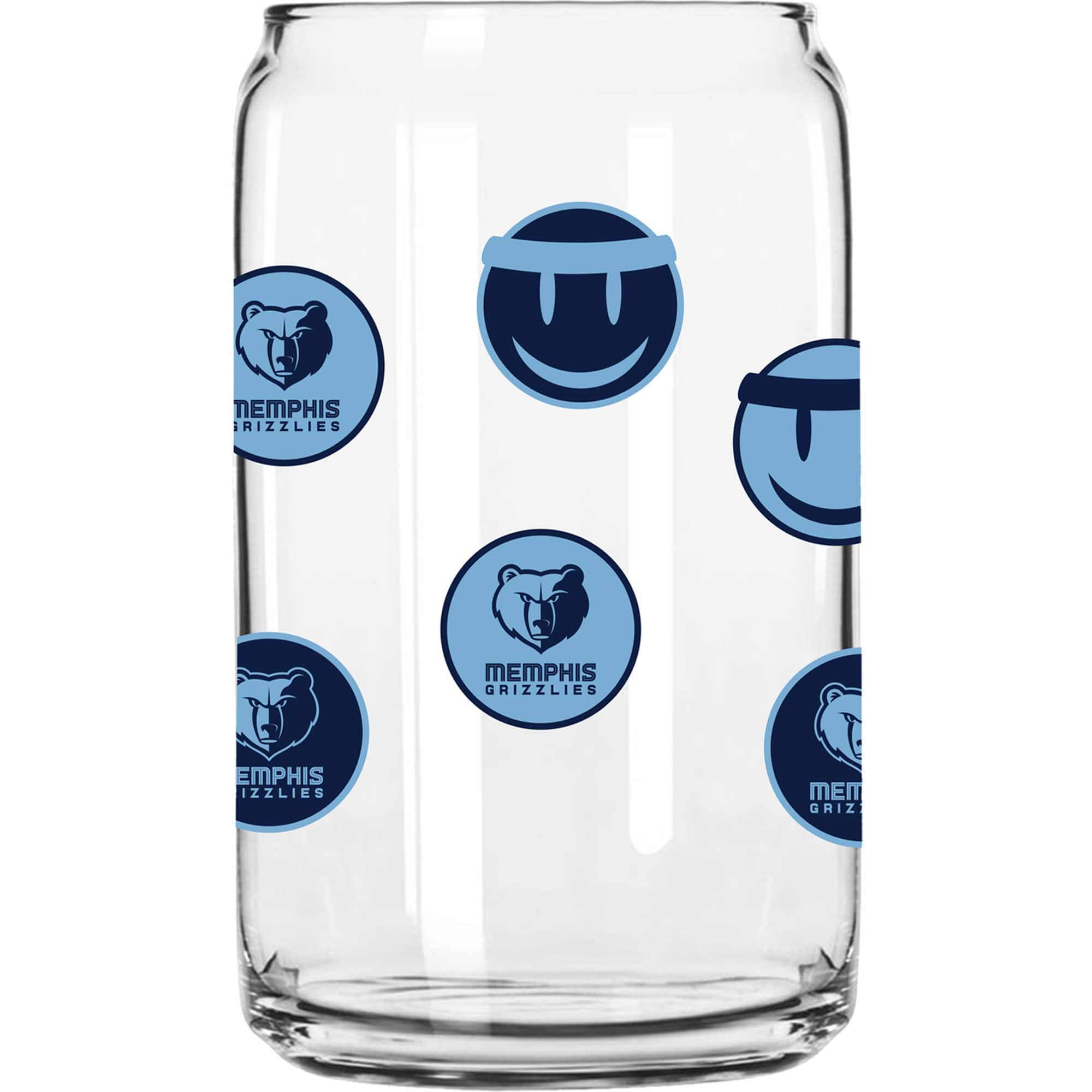 Photos - Glass Memphis Logo Brands -  Grizzlies 16oz. Smiley Can  - Multicolor 4931010 