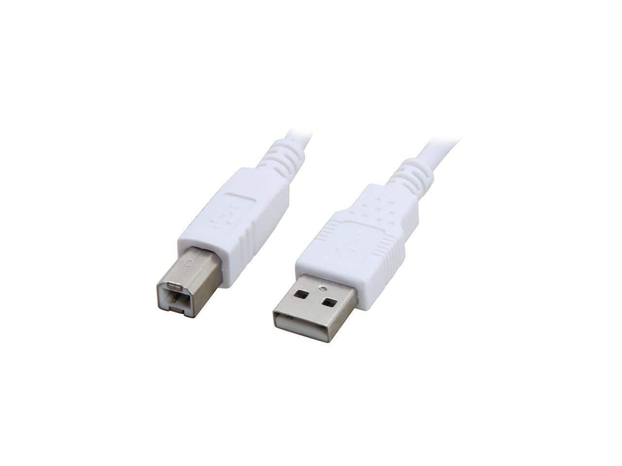 Cables to Go - C2G 13172 USB 2.0 A to B Cable - 6.6 Ft for Printers (Brother, Canon, Dell, Epson, HP) - White