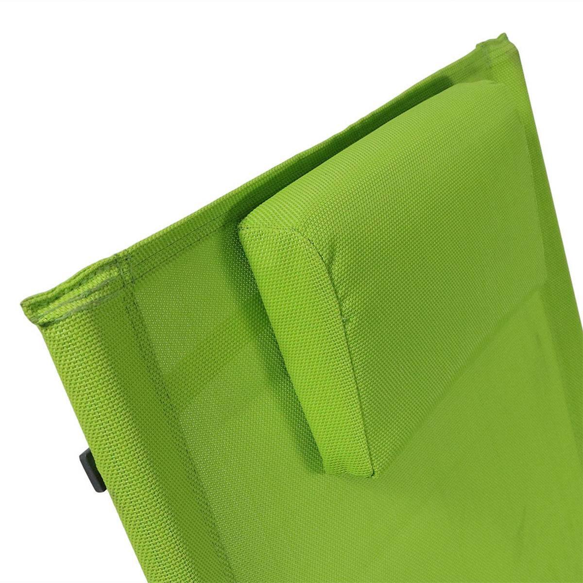 Left. Hivvago - Modern Green Rocking Chaise Lounge Chair Patio Lounger with Pillow - Green.