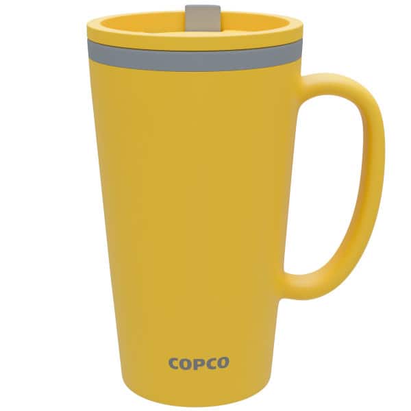 Copco - Insulated Travel Mug with Handle, 16 oz -Double Wall, Twist-Off Lid & Slide Closure - Mustard price history on PriceWatchPro