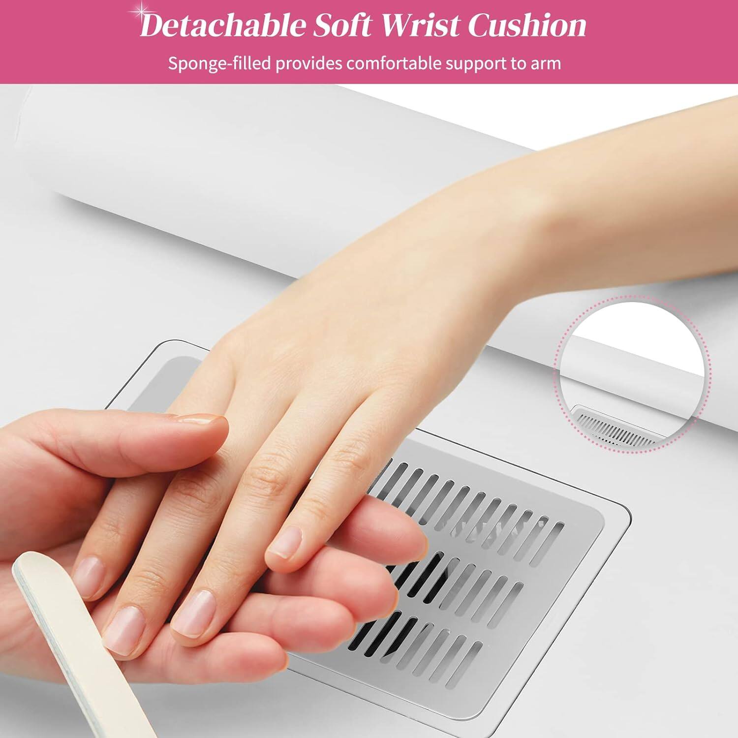 Detachable Soft Wrist Cushion  
Sponge-filled provides comfortable support to arm