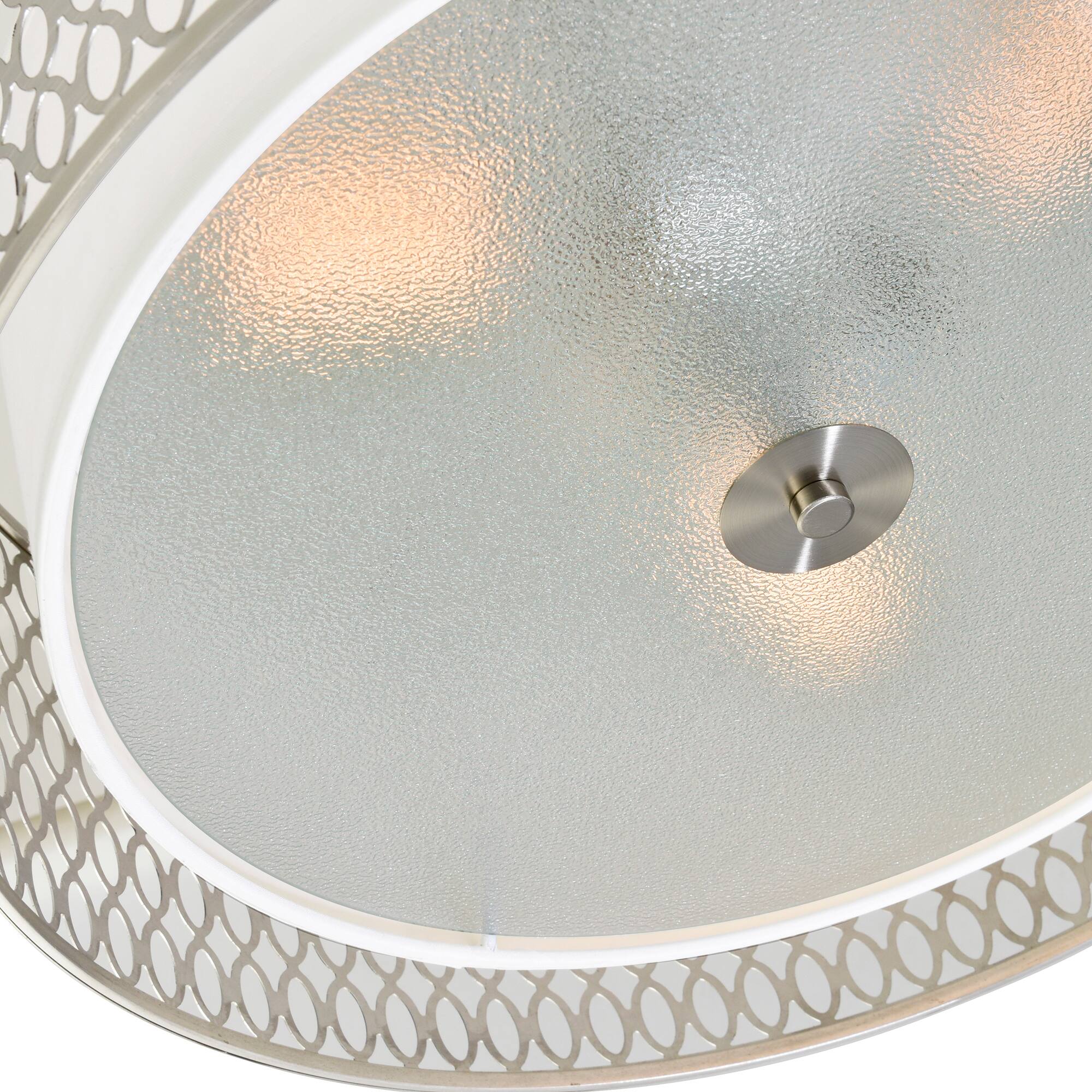 Back. CWI Lighting - Mikayla 3 Light Drum Shade Chandelier With Satin Nickel Finish - Satin Nickel.