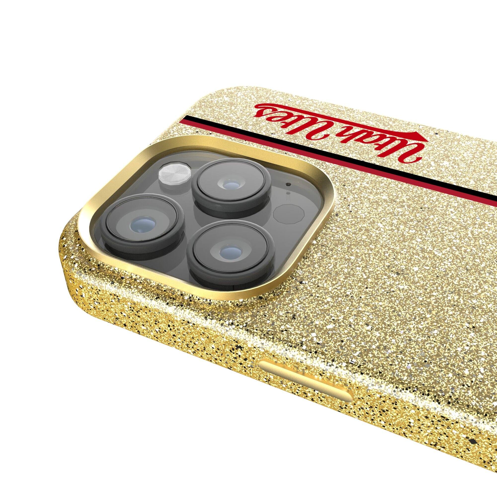 Alt View 3. Keyscaper - Gold Utah Utes iPhone Bling Case - 14 Plus - Gold.