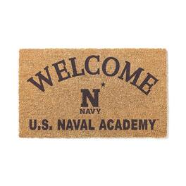 Jardine - Navy Midshipmen 18" x 34" Welcome Coir Doormat - Brown