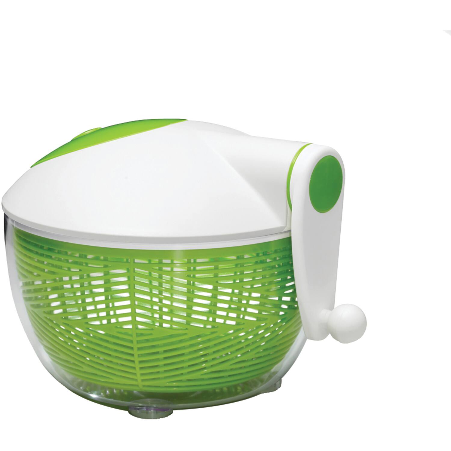 Front. Starfrit - Starfrit 093028-002-0000 5-qt. Salad Spinner, Green And White - green.