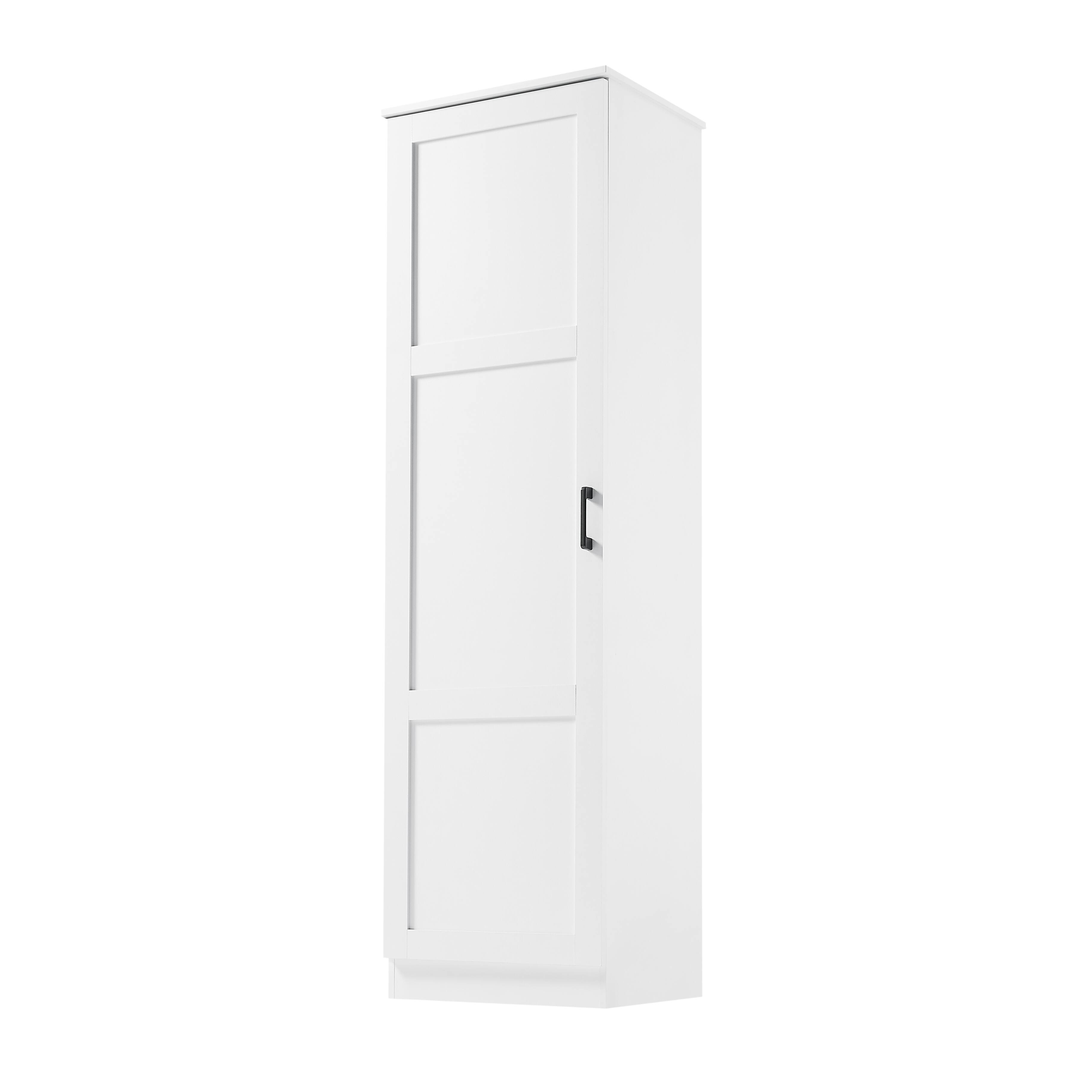 Alt View 10. Loheer - Loheer White Bathroom Storage Cabinet Freestanding Single Door Organizer with Adjustable Shelves for Office MDF - White.