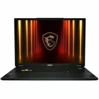 MSI - 18" Gaming Laptop 3840 x 2400 () - AMD Ryzen AI 9 HX 370 with 64GB Memory - GeForce RTX 5080 - 2 TB SSD - Midnight Black, Black - Angle_Zoom