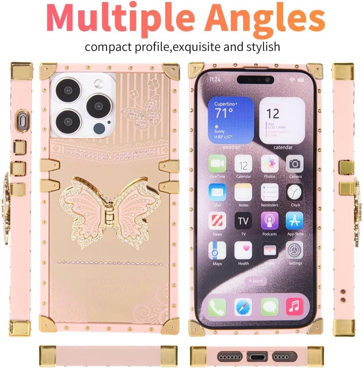 Multiple Angles  
compact profile, exquisite and stylish  

11:24  
Cupertino  
71°  
Sunny  
H:80° L:57°  

12  
Yoga 12:30 PM  

FaceTime  
Calendar  
Photos  
Camera  
Mail  
Notes  
Reminders  
Clock  
TV  
TV  
Podcasts  
App Store  
Maps  
Health  
Settings  

Search