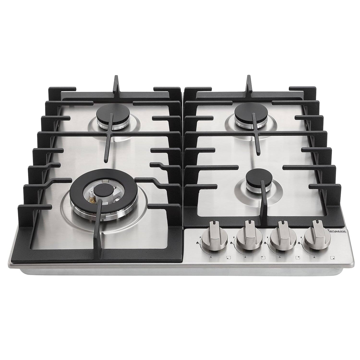 Angle. Rangaire - Rangaire 24" Gas Cooktop 4 Burners Stainless Steel RCG241S - Stainless Steel.