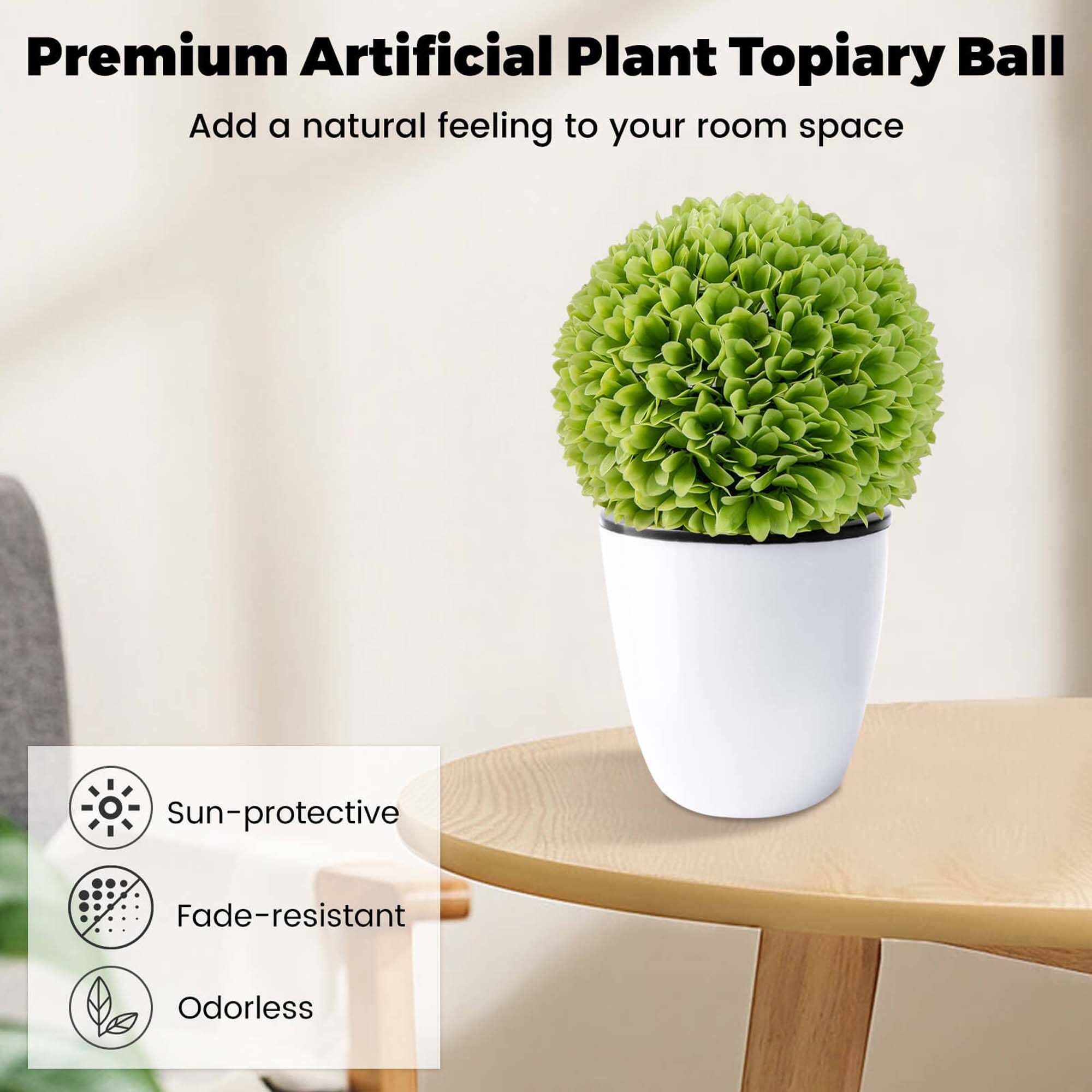 Premium Artificial Plant Topiary Ball  
Add a natural feeling to your room space  

- Sun-protective  
- Fade-resistant  
- Odorless