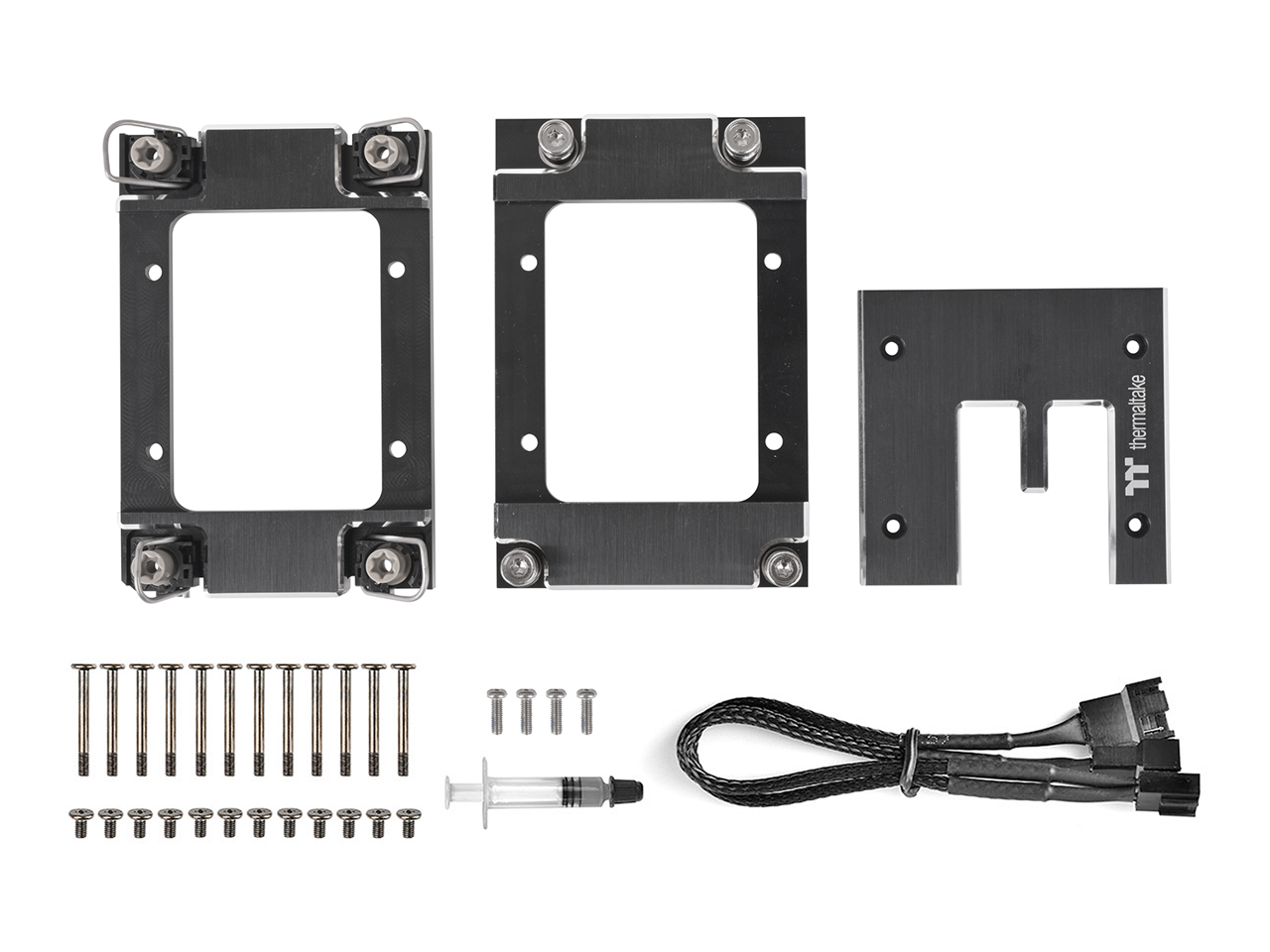 Alt View 6. Thermaltake - Thermaltake AW420 Liquid Cooler; LGA 4677/SP6; 420mm Rad; 3x140mm PWM Fans; Cu Block; Black; CL-W445-PL14BL-A - Black.