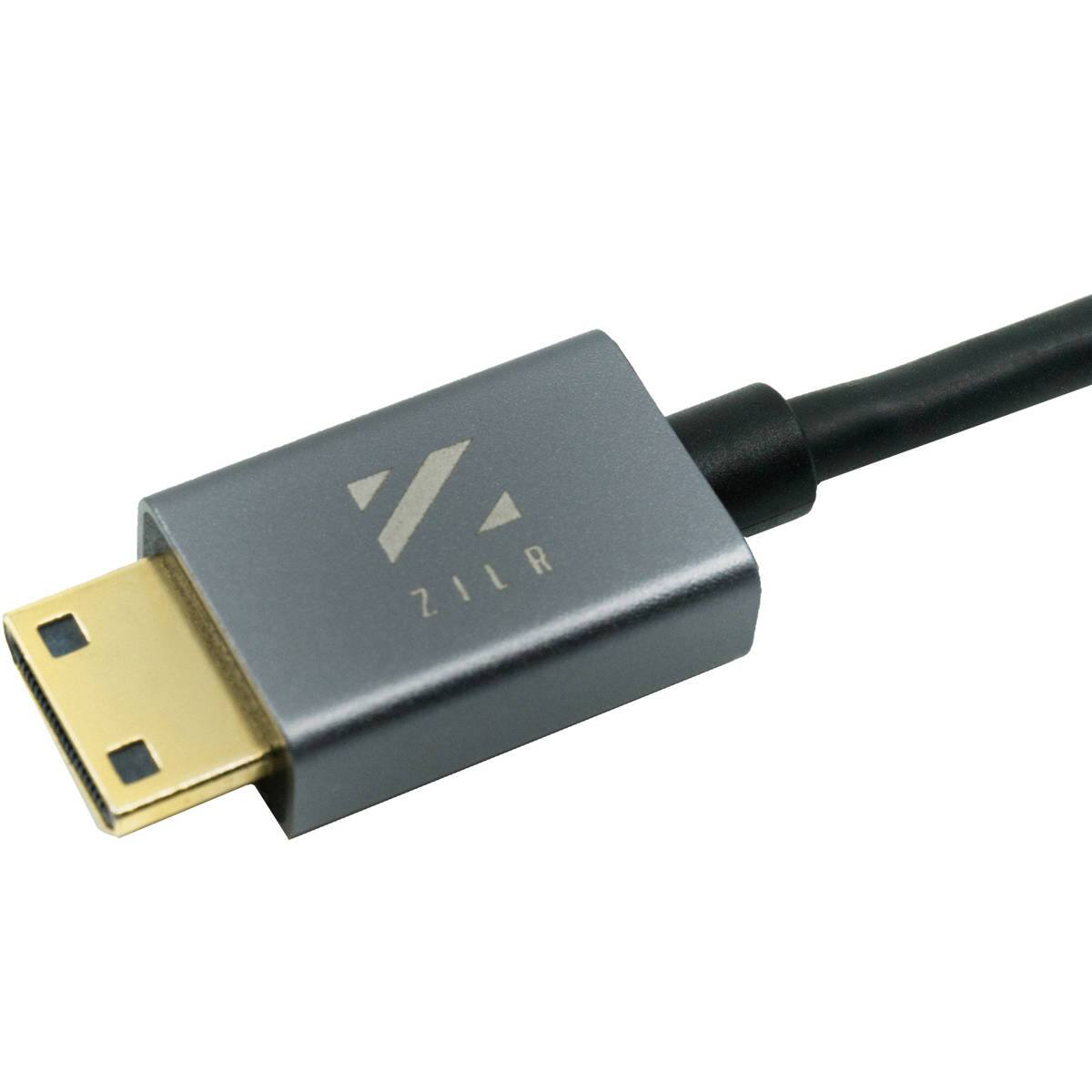 Alt View 1. ZILR - ZILR 4Kp60 Hyper Thin High Speed HDMI Secure Cable with Mini Connector.