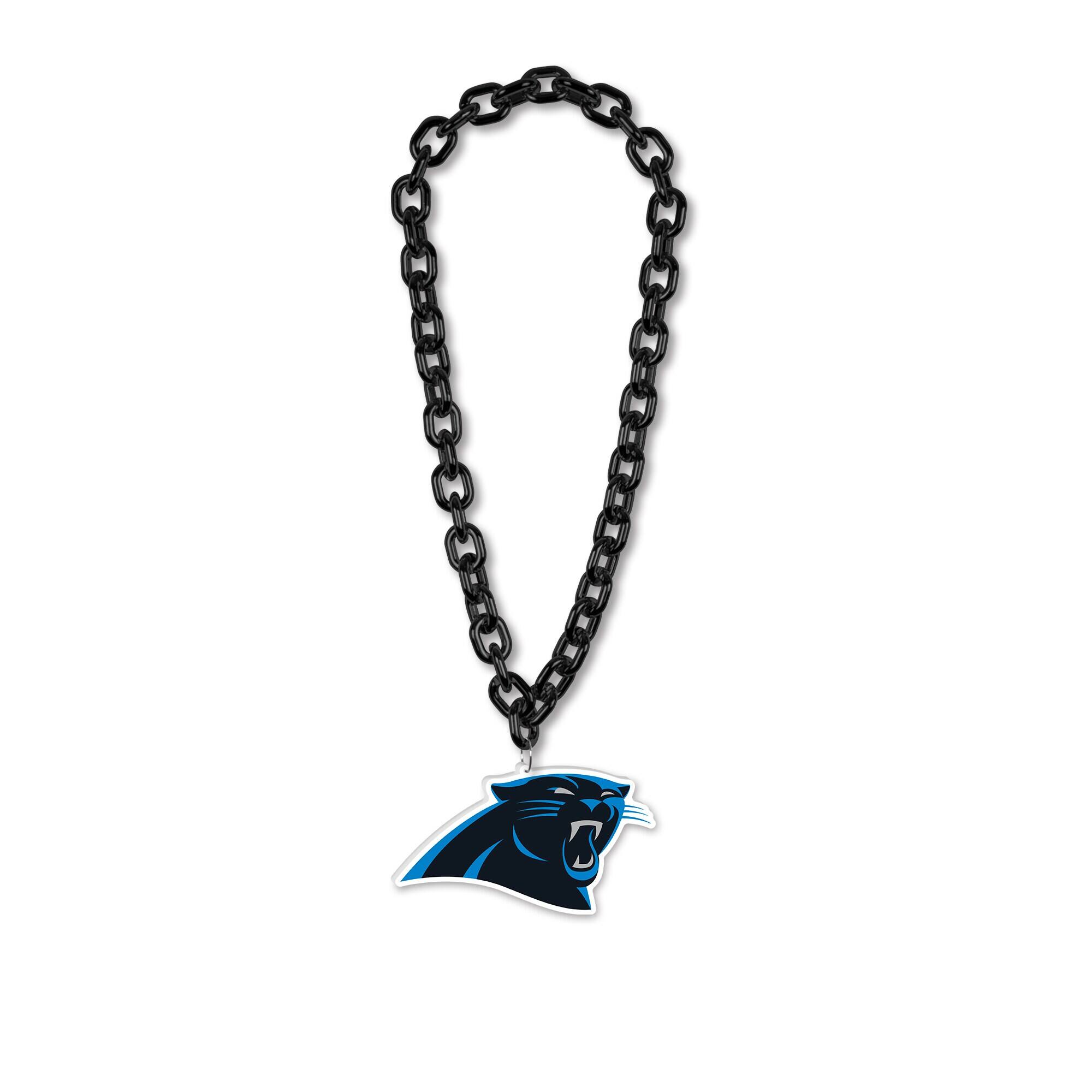 WinCraft - Carolina Panthers Big Chain Logo Plastic Necklace - Multicolor