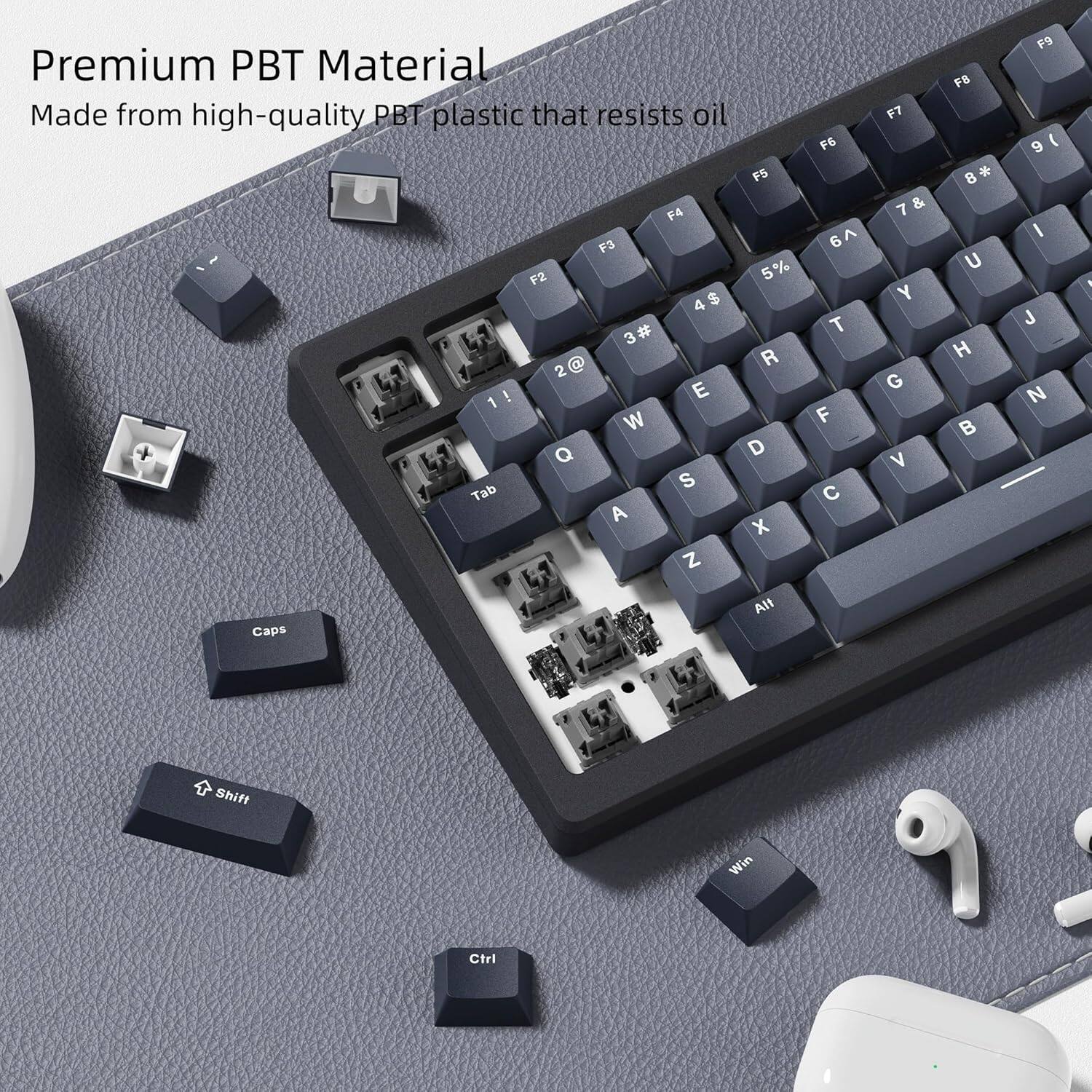Premium PBT Material  
Made from high-quality PBT plastic that resists oil