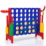 Costway - 4-in-A Row Giant Game Set w/Basketball Hoop for Family - Red