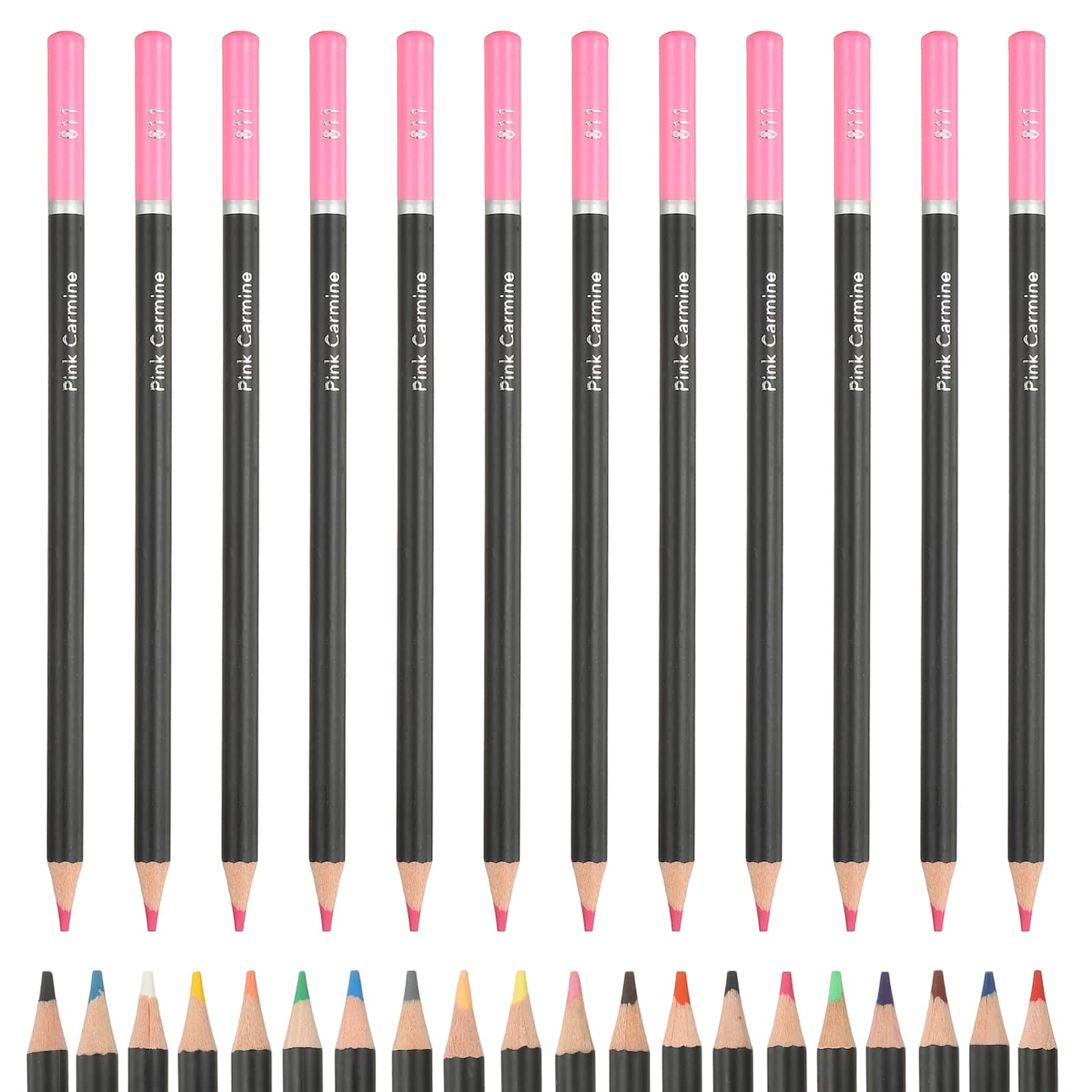 Unique Bargains - Colored Pencils, Oil-Based Drawing Pencils for Adult Coloring Books, Artists, Beginners, 12pcs - Pink price history on PriceWatchPro