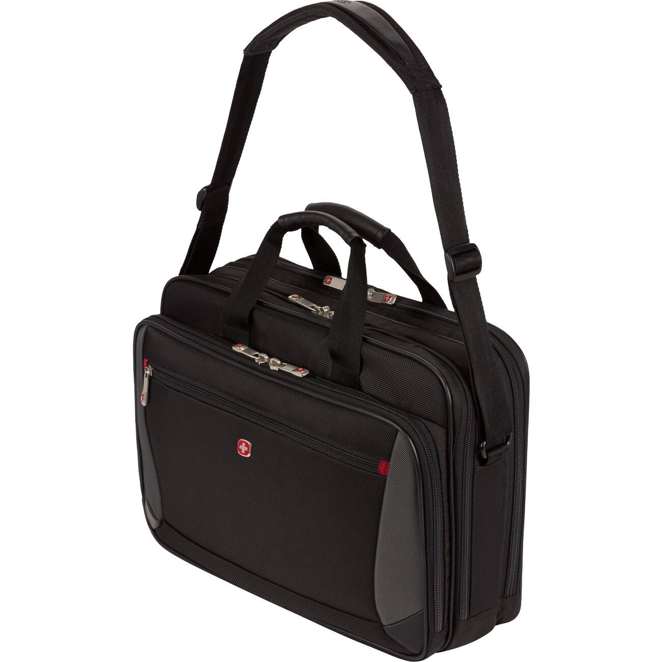 Alt View 4. Wenger - Wenger Mainframe Case - Triple Guss 15.6In Laptop Black - Black.
