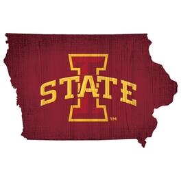 Fan Creations - Iowa State Cyclones 12" Logo State Sign - Multicolor