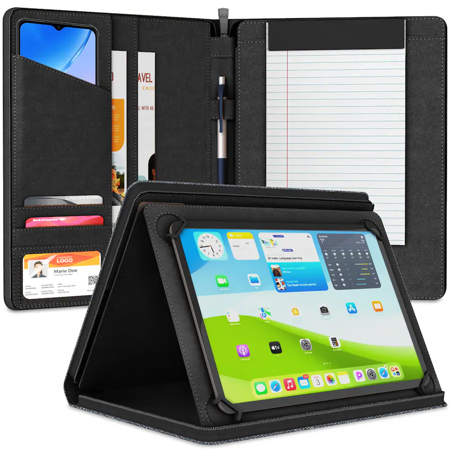 KHOMO ACCESSORIES Universal Padfolio Case – Tablet Organizer with ...