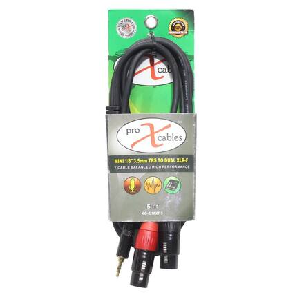 LIFETIME STARACTION 100% LIMITED WARRANTY GUARANTEED
Cable MIO Low-noise onal pro Xalie
MINI 1/8" 3.5mm TRS TO DUAL XLR-F Y-CABLE BALANCED HIGH PERFORMANCE
5 FT XC-CMXF5