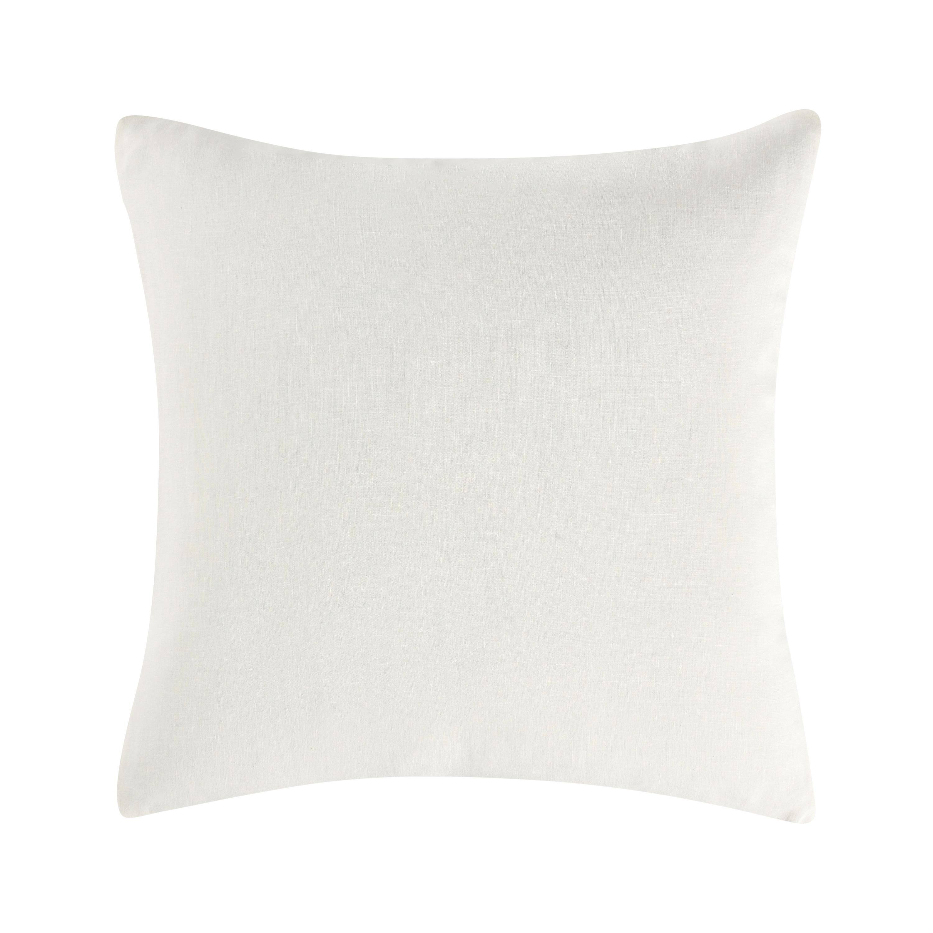 Front. Manhattan Lane - Paula Square Euro Pillow Sham, Soft  Stone Washed Hemp, 26 Inch - Ivory.