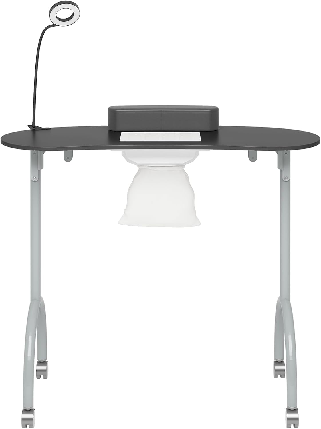 Alt View 1. Circus Cirle - Portable Manicure Nail Table, Foldable Manicure Table，Black.