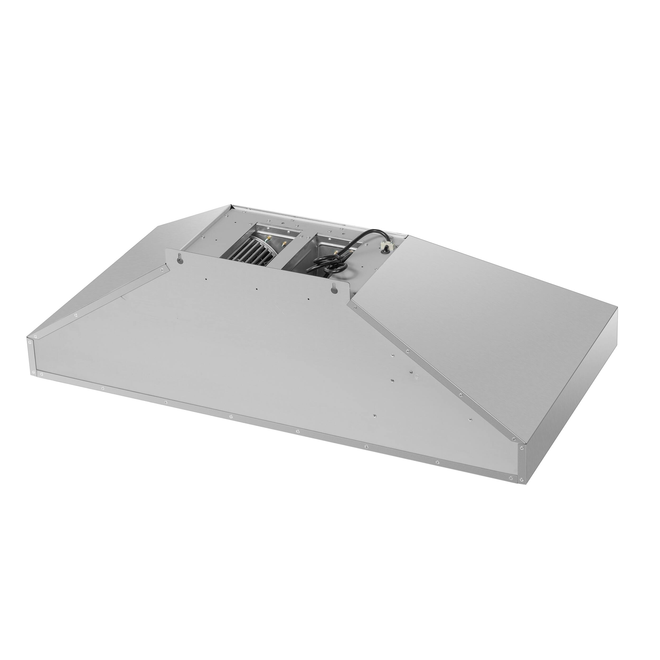 Back. Forno Appliances - Aria 48 in. Convertible Wall-Mounted Range Hood - Silver.
