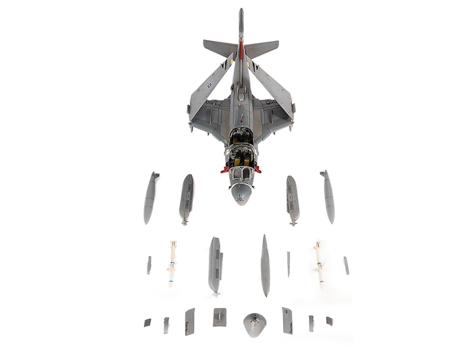 Alt View 5. JC Wings - Grumman EA-6B Prowler Attack Aircraft "VAQ-136 Gauntlets, USS George Washington" (2012) US Navy 1/72 Model by JC Wings.