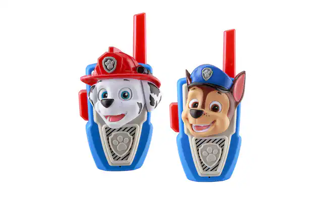 Front. eKids - Paw Patrol Chase Marshall Walkie Talkies for Kids, Two Way Radios for Indoor or Outdoor Games - Multicolor.